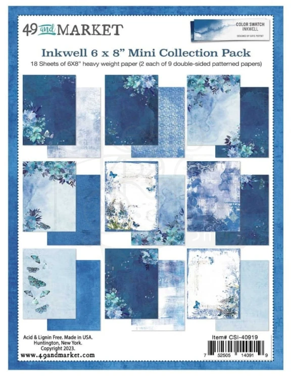 Zestaw papierów 15x20 Mini Collection Pack Color Swatch Inkwell 18 arkuszy CSI40919 49 and Market