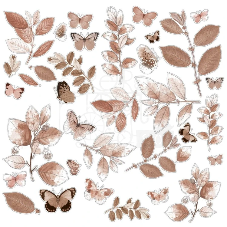 Ozdoby liście Color Swatch Toast Acetate Leaves 74szt CST41152 49 and Market