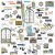 Zestaw Die cuts Vintage Artistry Everywhere 95 elementów VAE40711 49 and Market
