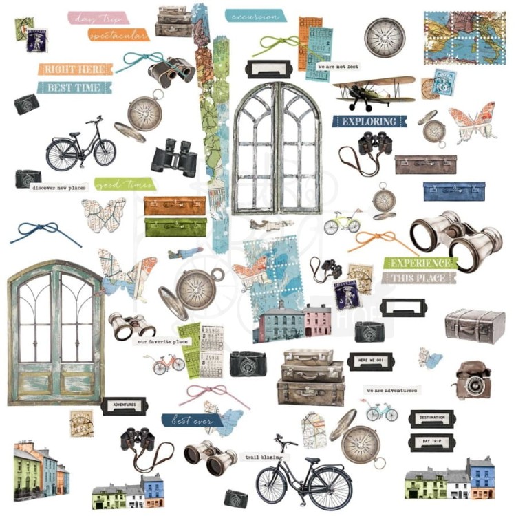 Zestaw Die cuts Vintage Artistry Everywhere 95 elementów VAE40711 49 and Market
