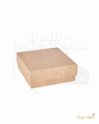 Pudełko na upominki z wieczkiem - kraft 8x8x3 Rzeczy z Papieru