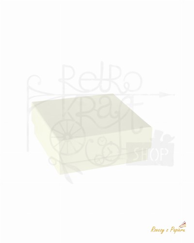 Pudełko na upominki z wieczkiem - kremowe 8x8x3 Rzeczy z Papieru