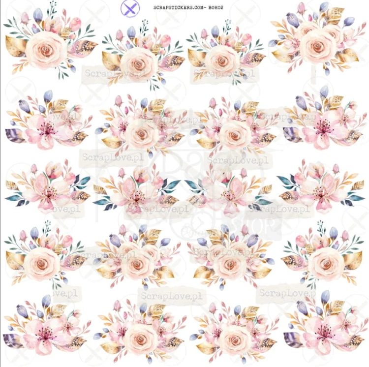 Naklejki do scrapbookingu i art journalingu Boho 2 ScrapLove