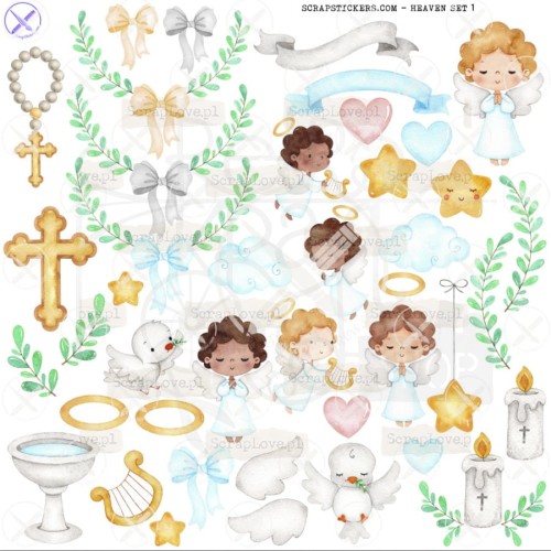 Naklejki do scrapbookingu i art journalingu Heaven 1 ScrapLove