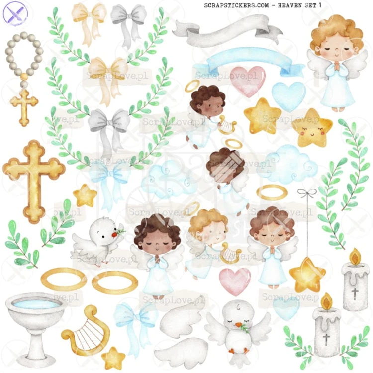 Naklejki do scrapbookingu i art journalingu Heaven 1 ScrapLove