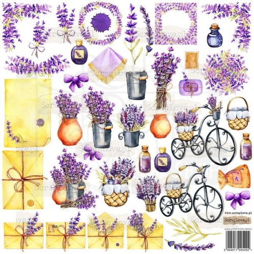 Naklejki do scrapbookingu i art journalingu Lawenda 2 ScrapLove