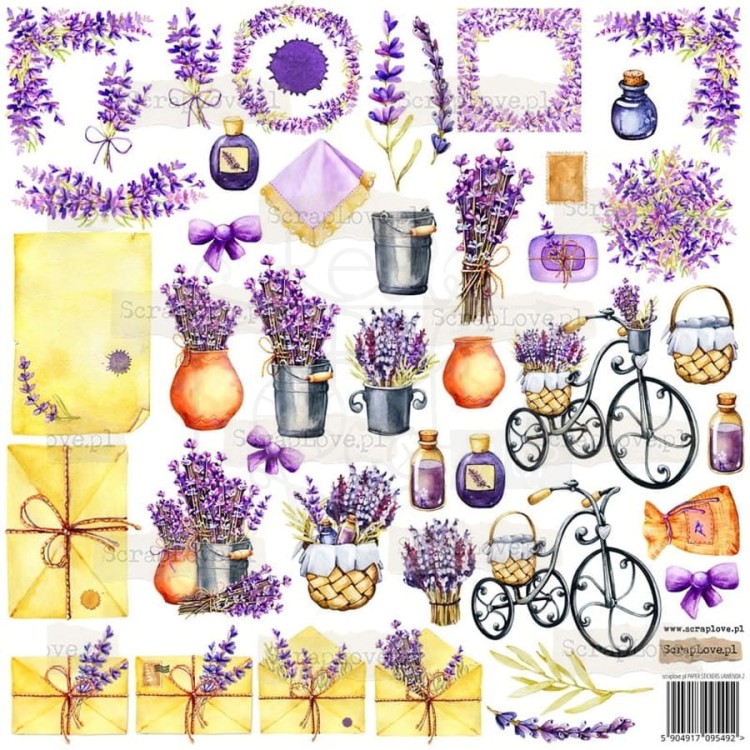 Naklejki do scrapbookingu i art journalingu Lawenda 2 ScrapLove