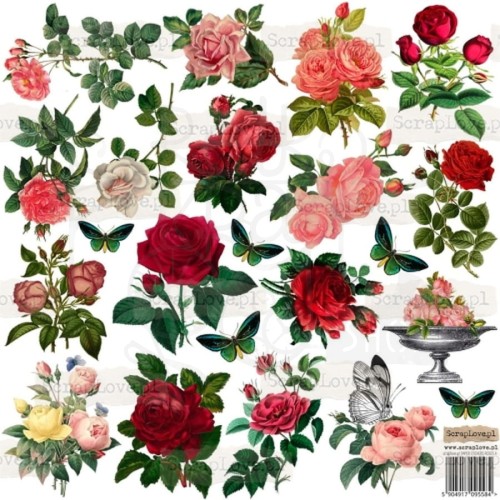 Naklejki do scrapbookingu i art journalingu Roses 4 Róże 4 ScrapLove