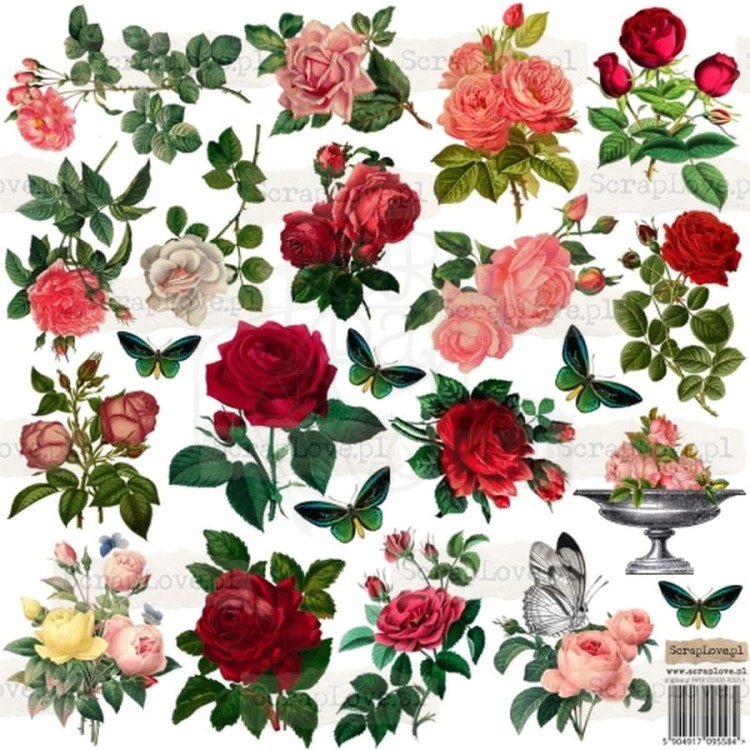 Naklejki do scrapbookingu i art journalingu Roses 4 Róże 4 ScrapLove