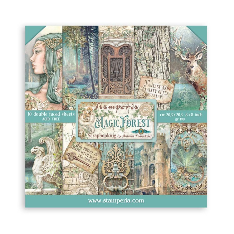 Zestaw papierów 20x20 Magic Forest SBBS78 Stamperia