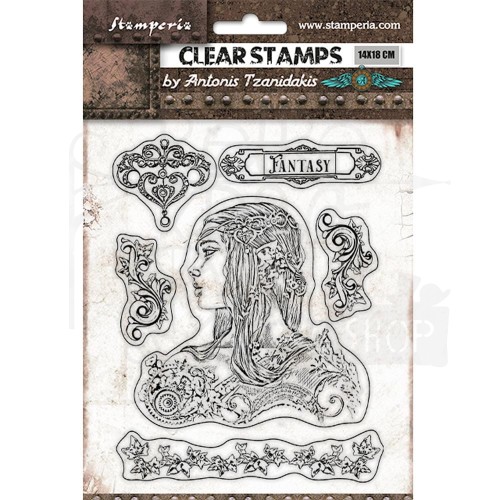 Stempel akrylowy 14x18cm Magic Forest Amazonka WTK169 Stamperia