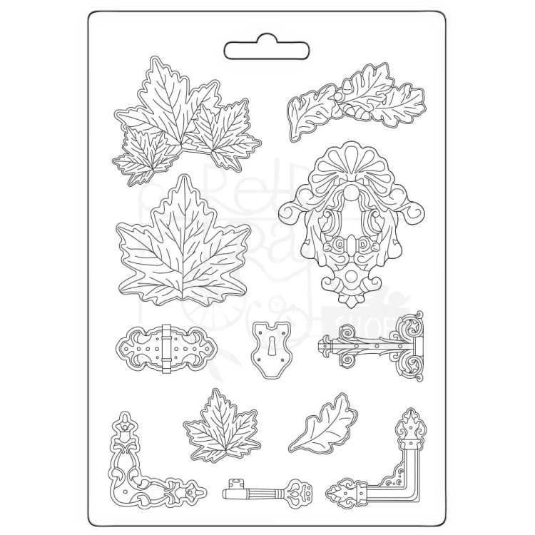 Foremka do odlewów A4 Magic Forest Leaves &amp; Locks K3PTA4559 Stamperia