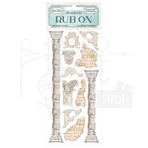 Rub-on transfer 10x21.6cm Magic Forest Columns Kolumny DFLRB21 Stamperia