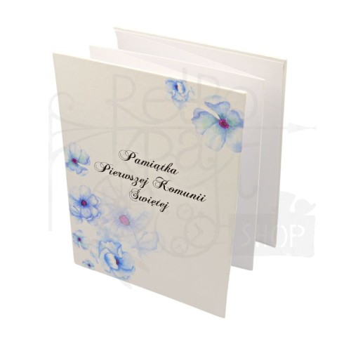 Album harmonijka 140x190mm Pamiątka I Komunii Św. - niebieska Eco Scrapbooking