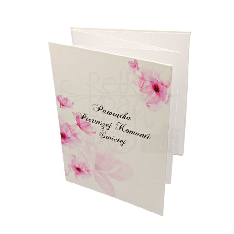 Album harmonijka 140x190mm Pamiątka I Komunii Św. - różowa Eco Scrapbooking