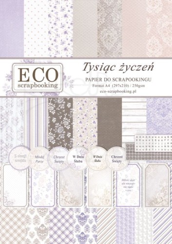 Zestaw papierów i dodatków A4 Tysiąc życzeń Eco Scrapbooking