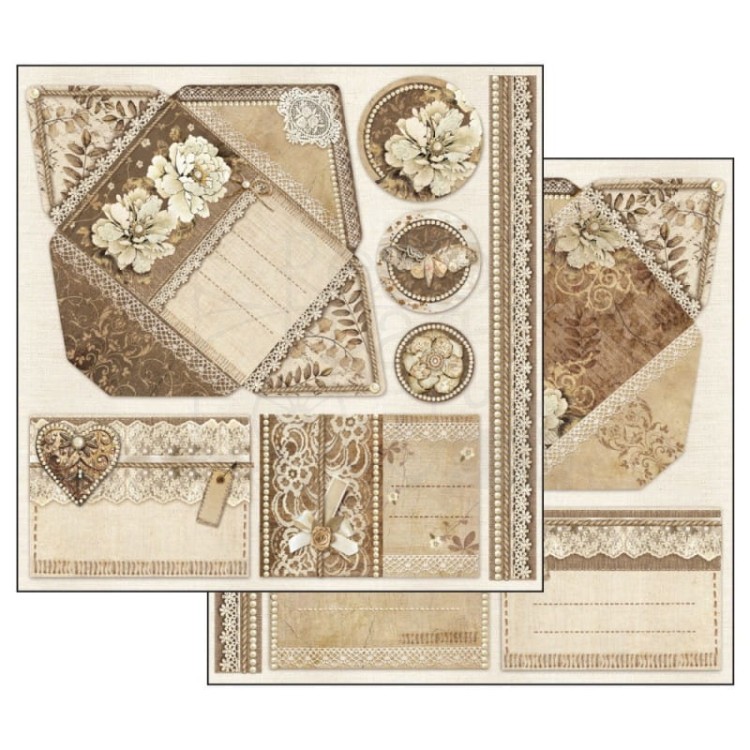 Zestaw papierów 30x30 Old Lace Stara Koronka SBBL32 Stamperia