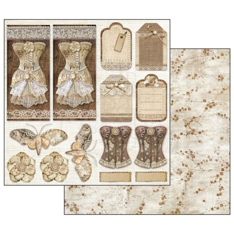 Zestaw papierów 30x30 Old Lace Stara Koronka SBBL32 Stamperia