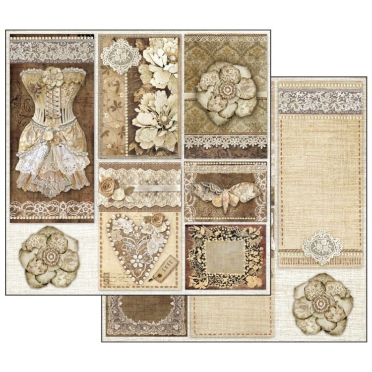 Zestaw papierów 30x30 Old Lace Stara Koronka SBBL32 Stamperia