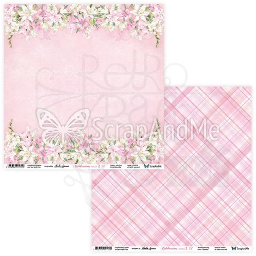 Papier 30x30 Celebrations Rouge 2 01/02 CR2-01/02 ScrapAndMe