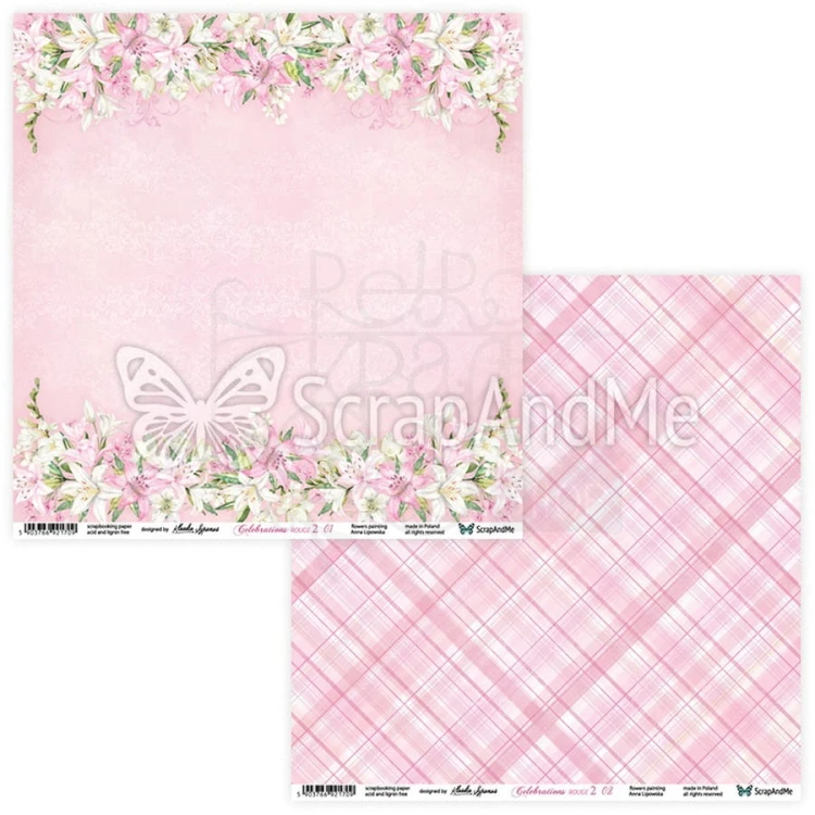 Papier 30x30 Celebrations Rouge 2 01/02 CR2-01/02 ScrapAndMe