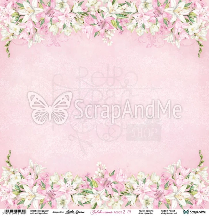 Papier 30x30 Celebrations Rouge 2 01/02 CR2-01/02 ScrapAndMe