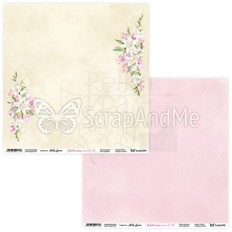 Papier 30x30 Celebrations Rouge 2 03/04 CR2-03/04 ScrapAndMe