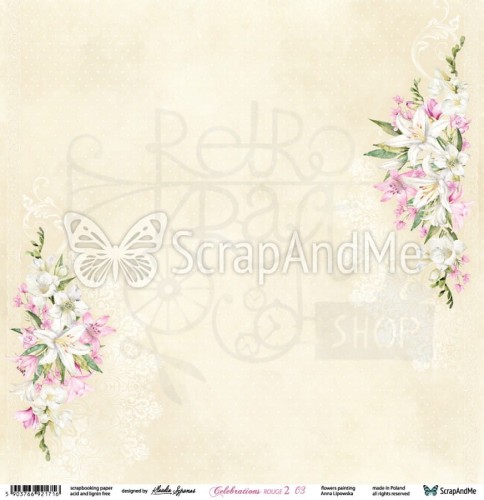 Papier 30x30 Celebrations Rouge 2 03/04 CR2-03/04 ScrapAndMe