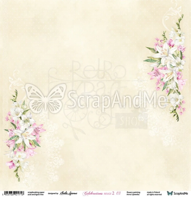 Papier 30x30 Celebrations Rouge 2 03/04 CR2-03/04 ScrapAndMe