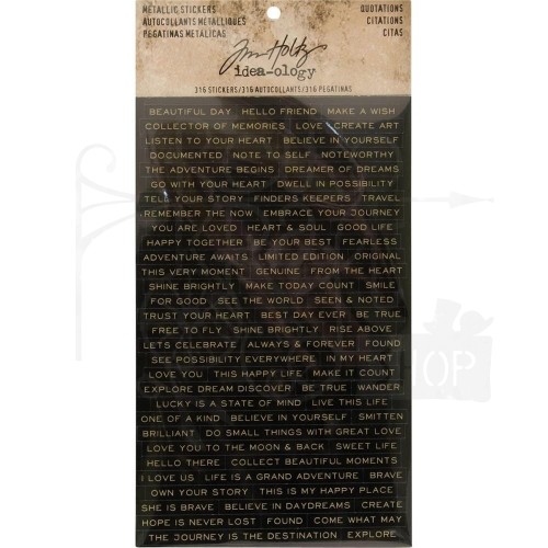 Naklejki Metallic Stickers Quotations Tim Holtz
