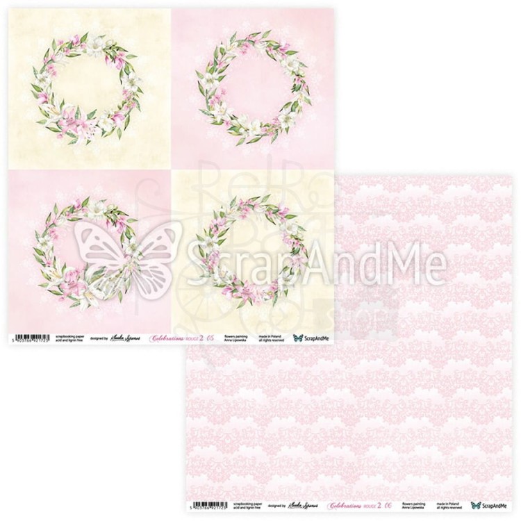 Papier 30x30 Celebrations Rouge 2 05/06 CR2-05/06 ScrapAndMe