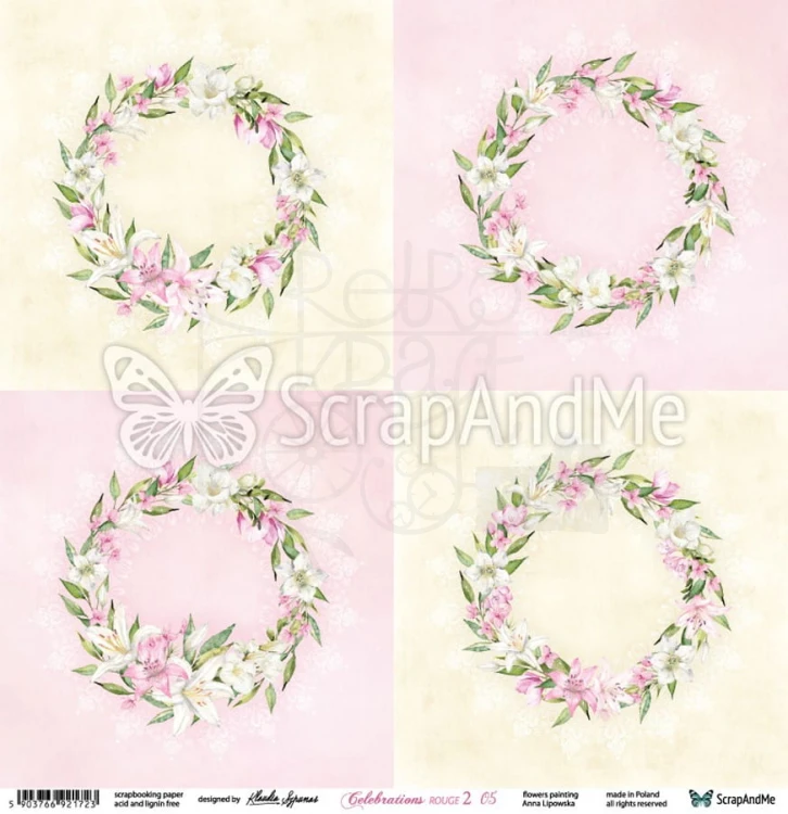 Papier 30x30 Celebrations Rouge 2 05/06 CR2-05/06 ScrapAndMe
