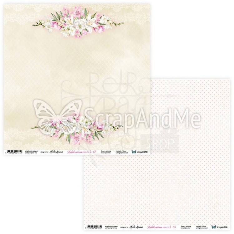 Papier 30x30 Celebrations Rouge 2 07/08 CR2-07/08 ScrapAndMe