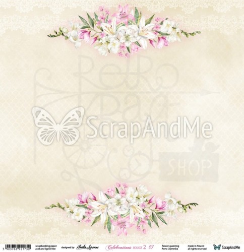 Papier 30x30 Celebrations Rouge 2 07/08 CR2-07/08 ScrapAndMe