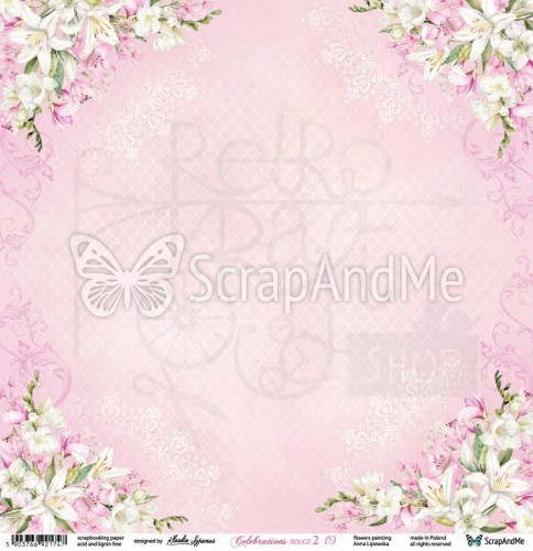 Papier 30x30 Celebrations Rouge 2 09/10 CR2-09/10 ScrapAndMe