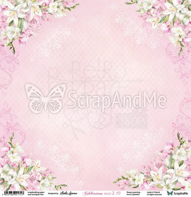 Papier 30x30 Celebrations Rouge 2 09/10 CR2-09/10 ScrapAndMe