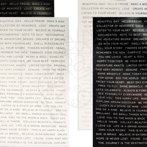 Naklejki Metallic Stickers Quotations Tim Holtz
