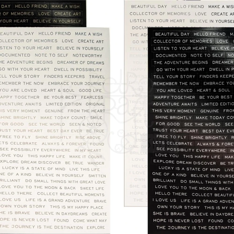 Naklejki Metallic Stickers Quotations Tim Holtz