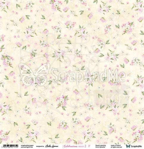 Papier 30x30 Celebrations Rouge 2 11/12 CR2-11/12 ScrapAndMe