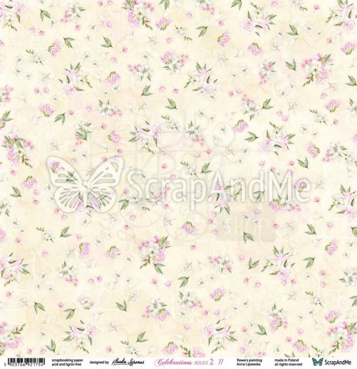 Papier 30x30 Celebrations Rouge 2 11/12 CR2-11/12 ScrapAndMe