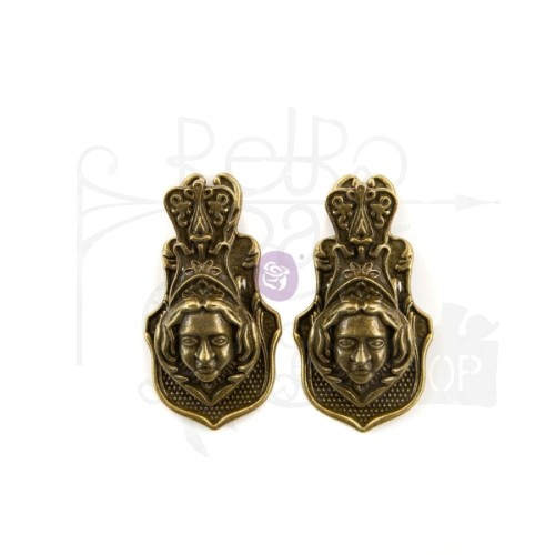 Ozdoby metalowe klipsy Victorian Face Clips 964917 Prima