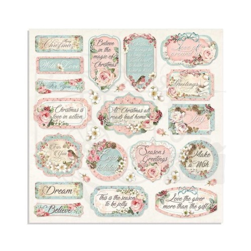 Zestaw papierów 20x20 Pink Christmas SBBS16 Stamperia