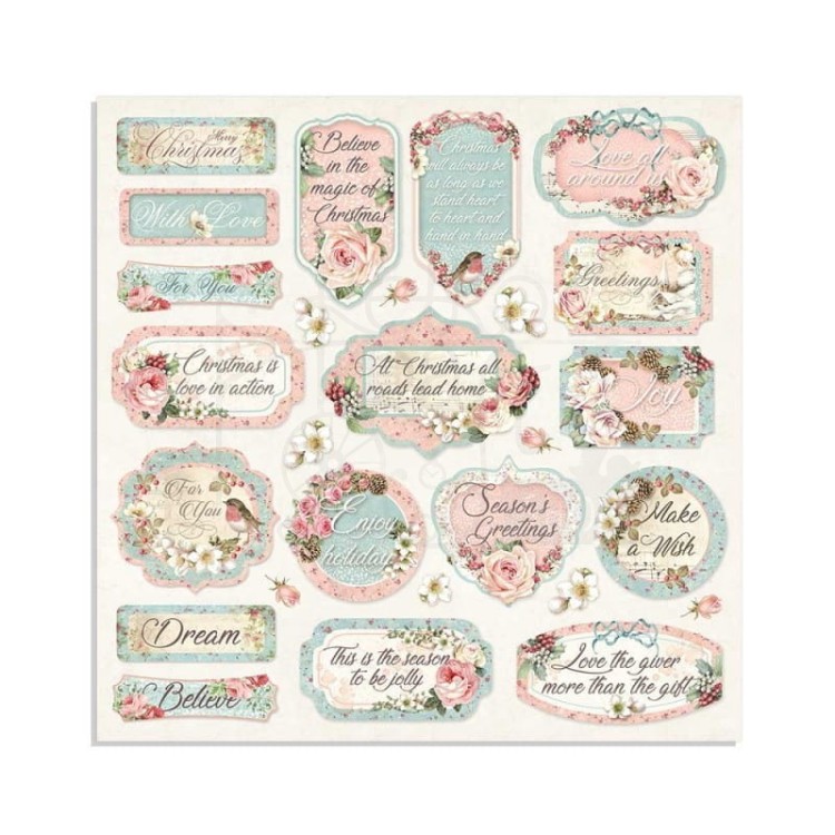 Zestaw papierów 20x20 Pink Christmas SBBS16 Stamperia