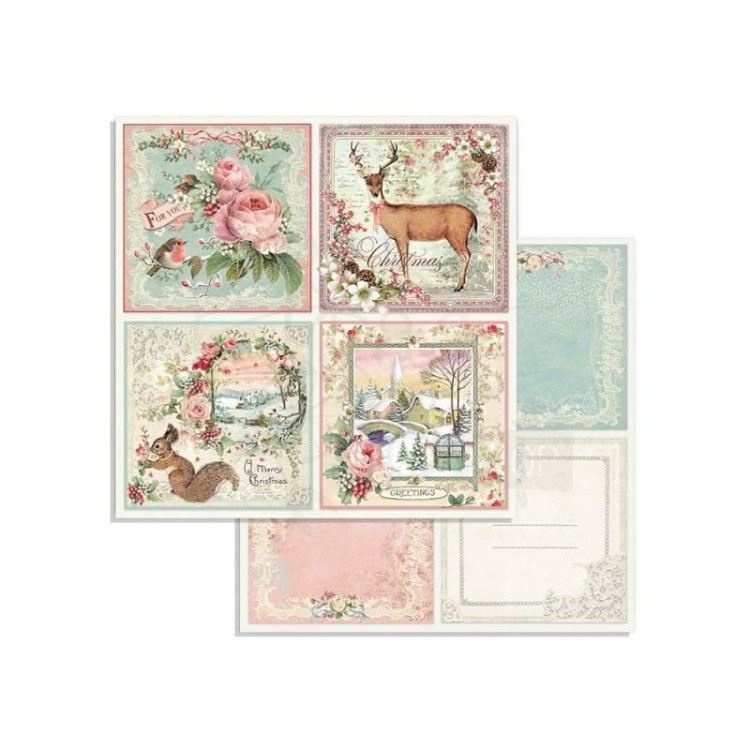 Zestaw papierów 20x20 Pink Christmas SBBS16 Stamperia
