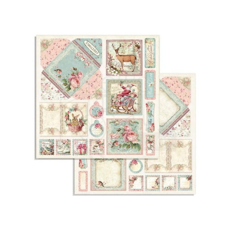Zestaw papierów 20x20 Pink Christmas SBBS16 Stamperia