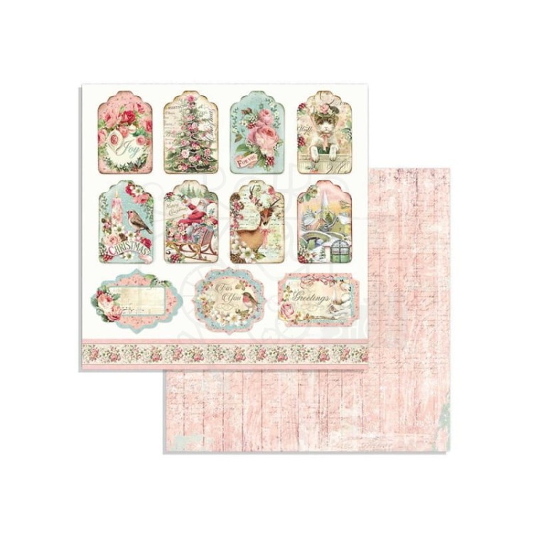 Zestaw papierów 20x20 Pink Christmas SBBS16 Stamperia