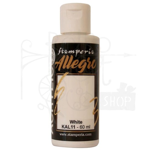 Farba akrylowa Allegro White Biały 60ml KAL11 Stamperia