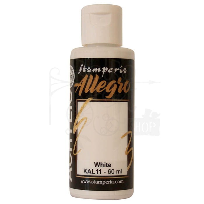 Farba akrylowa Allegro White Biały 60ml KAL11 Stamperia