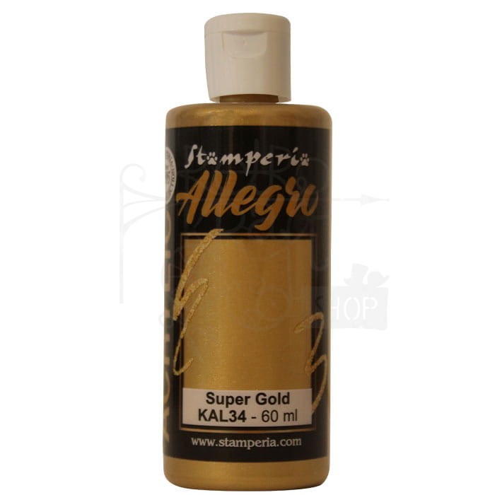Farba akrylowa Allegro Super Gold Metalic 60ml KAL34 Stamperia