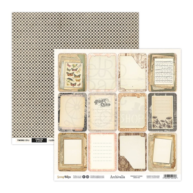 Papier 30x30 Archivalia 06 ARCH-06 ScrapBoys